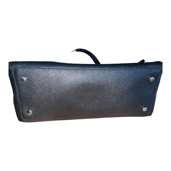 Kate Spade New York Black Leather Satchel Bag With Polka Dot Lining & Adjustable - Picture 11 of 12